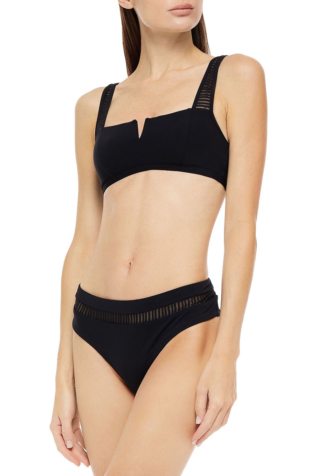 JETS AUSTRALIA BY JESSIKA ALLEN Jacquard-trimmed mid-rise bikini briefs