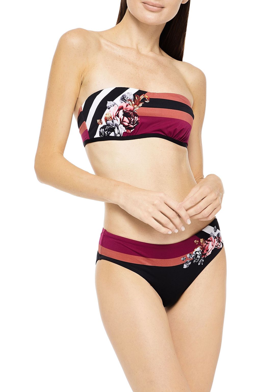 JETS AUSTRALIA BY JESSIKA ALLEN Printed bandeau bikini top