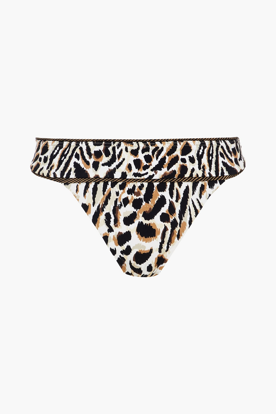 Jets Australia By Jessika Allen Woman Leopard-print Low-rise Bikini Briefs Animal Print Size 8