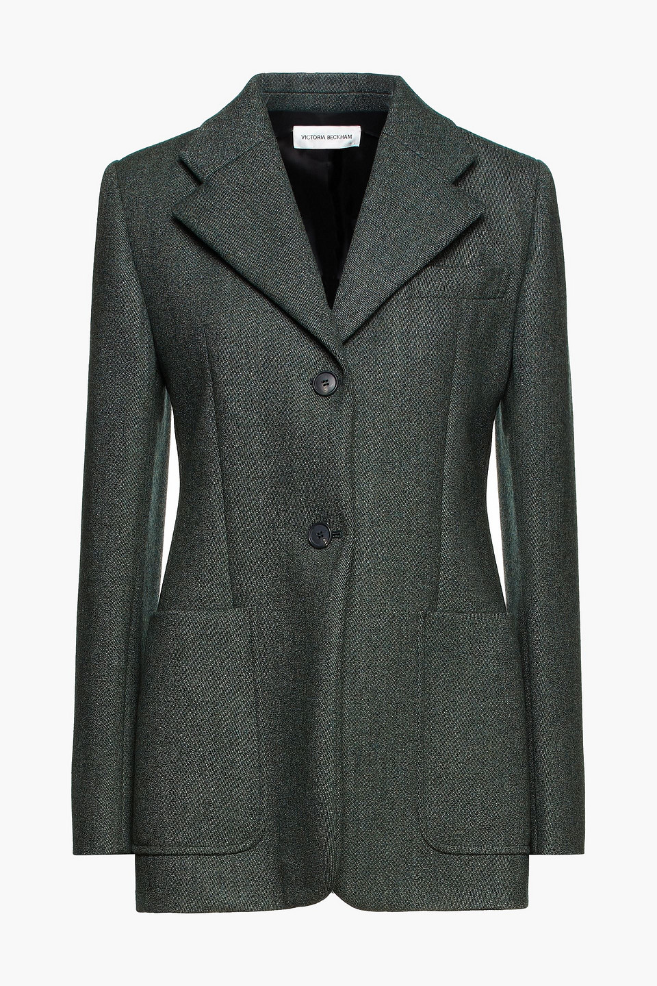 victoria beckham - wool blazer - green - uk/au 6