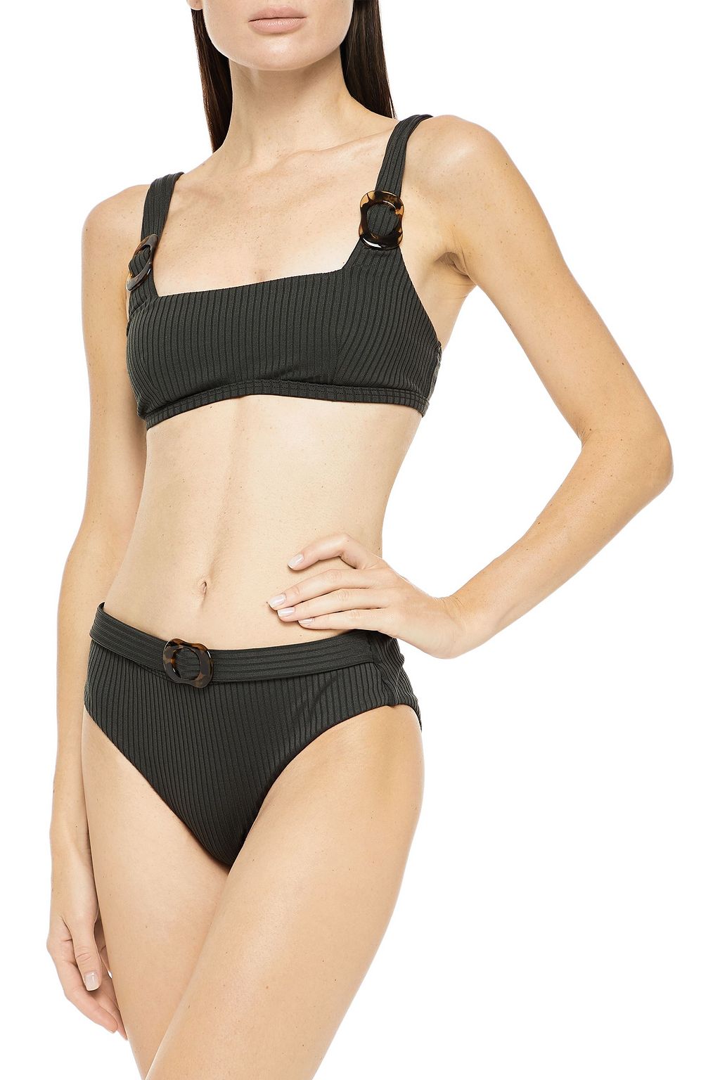 JETS AUSTRALIA BY JESSIKA ALLEN Embellished ribbed bikini top