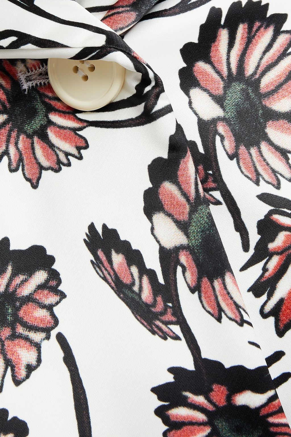 MM6 MAISON MARGIELA Oversized-Daunenmantel aus Satin mit floralem Print