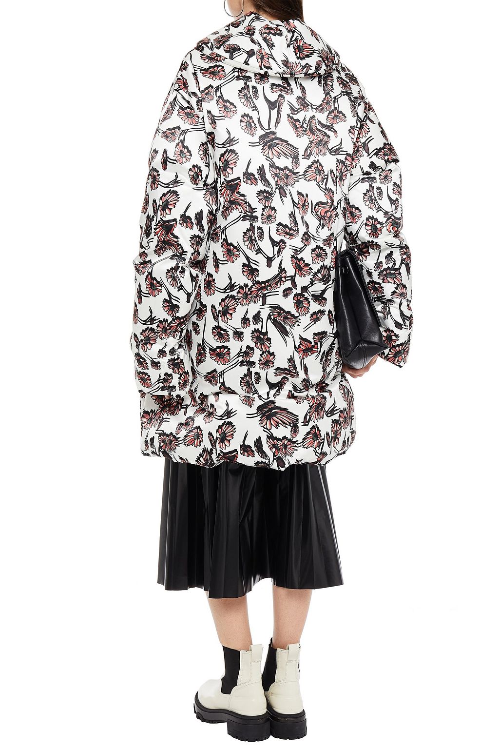 MM6 MAISON MARGIELA Oversized-Daunenmantel aus Satin mit floralem Print