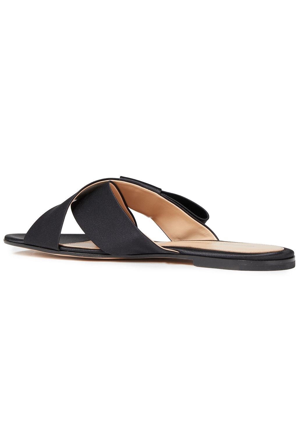GIANVITO ROSSI Obi bow-embellished satin slides