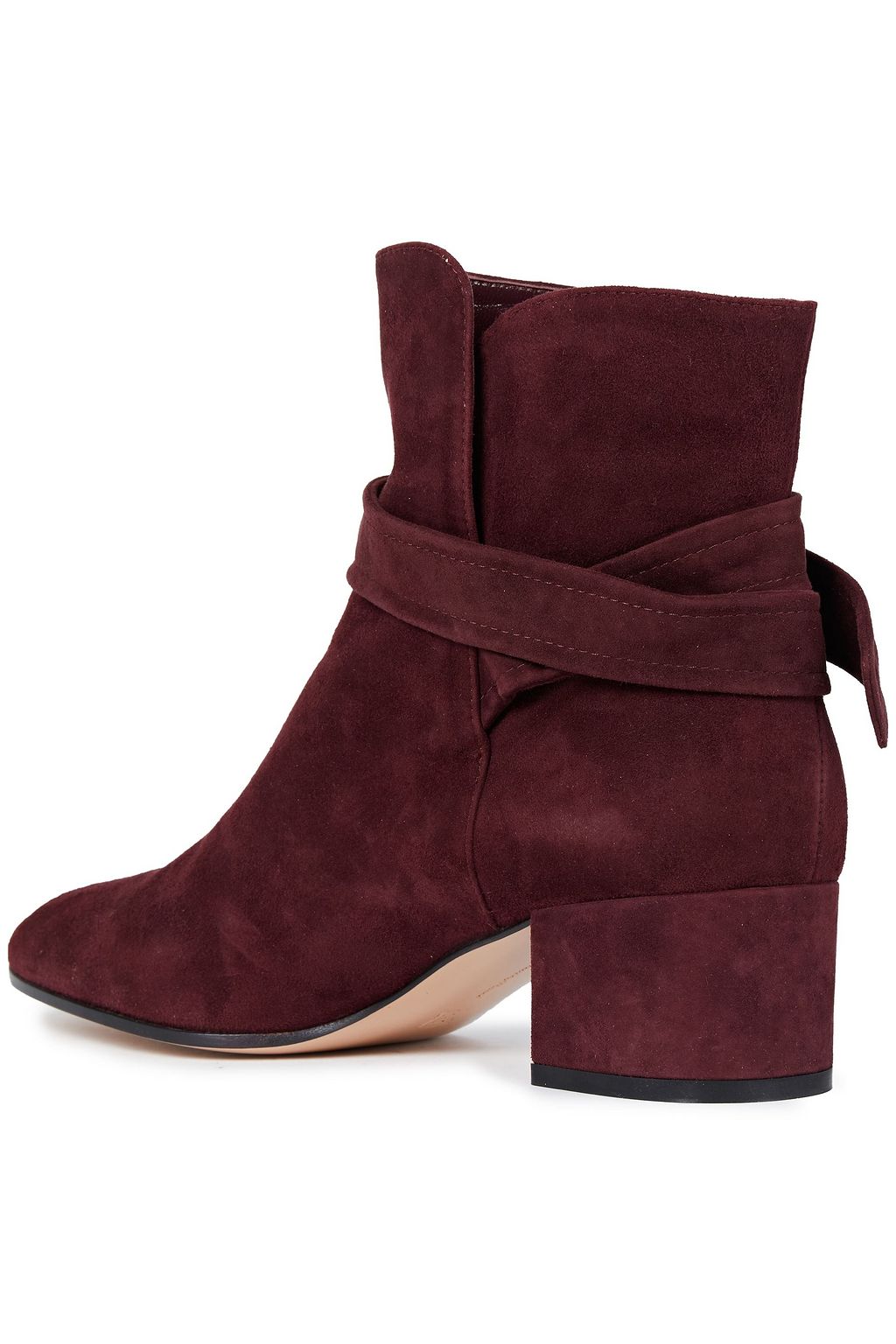 GIANVITO ROSSI Knotted suede ankle boots