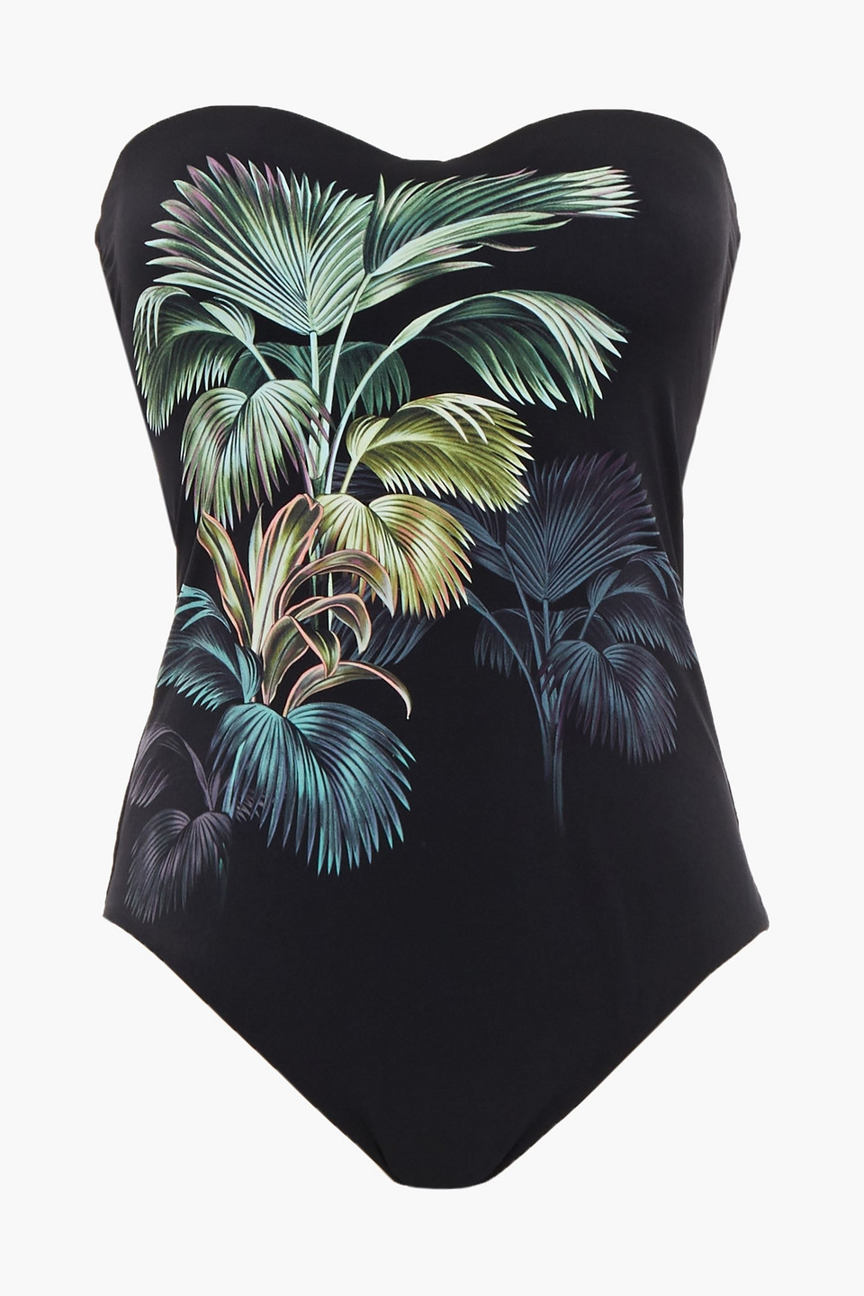 Jets Australia By Jessika Allen Woman Evoke Printed Bandeau Swimsuit Black Size 12