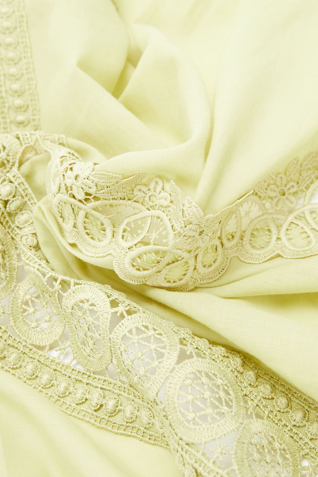 CHARO RUIZ IBIZA Guipure lace-trimmed cotton-blend pareo