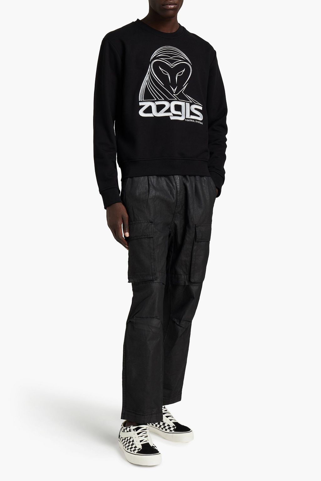 MCQ ALEXANDER MCQUEEN Embroidered French cotton-terry sweatshirt