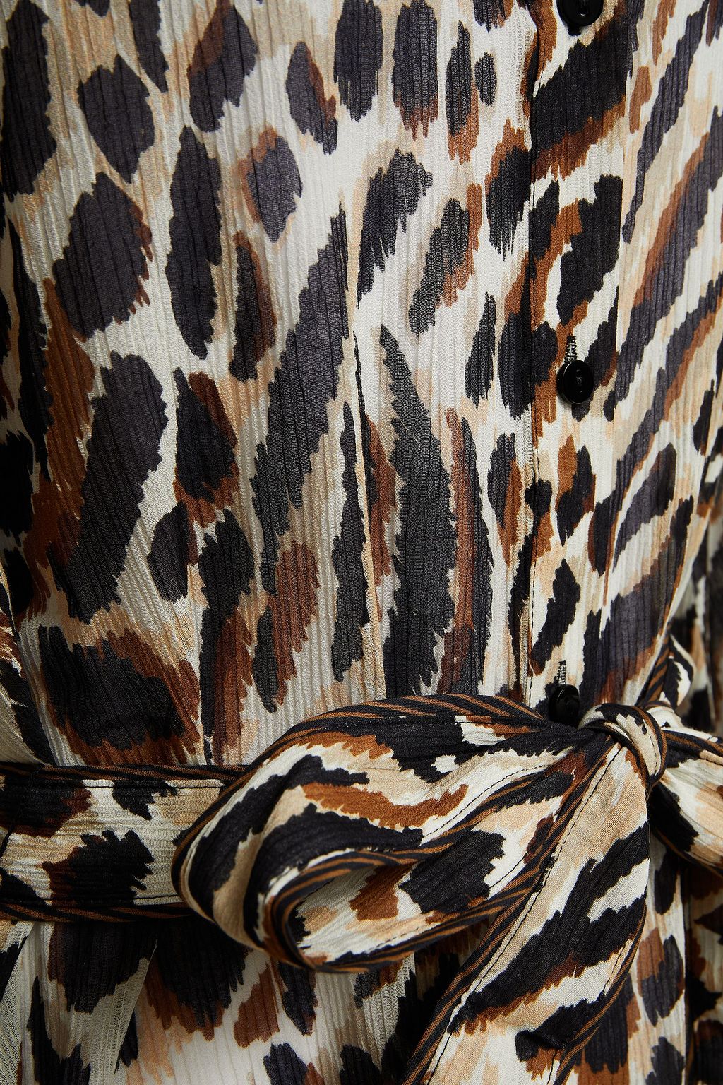 JETS AUSTRALIA BY JESSIKA ALLEN Belted leopard-print cotton and silk-blend georgette midi dress