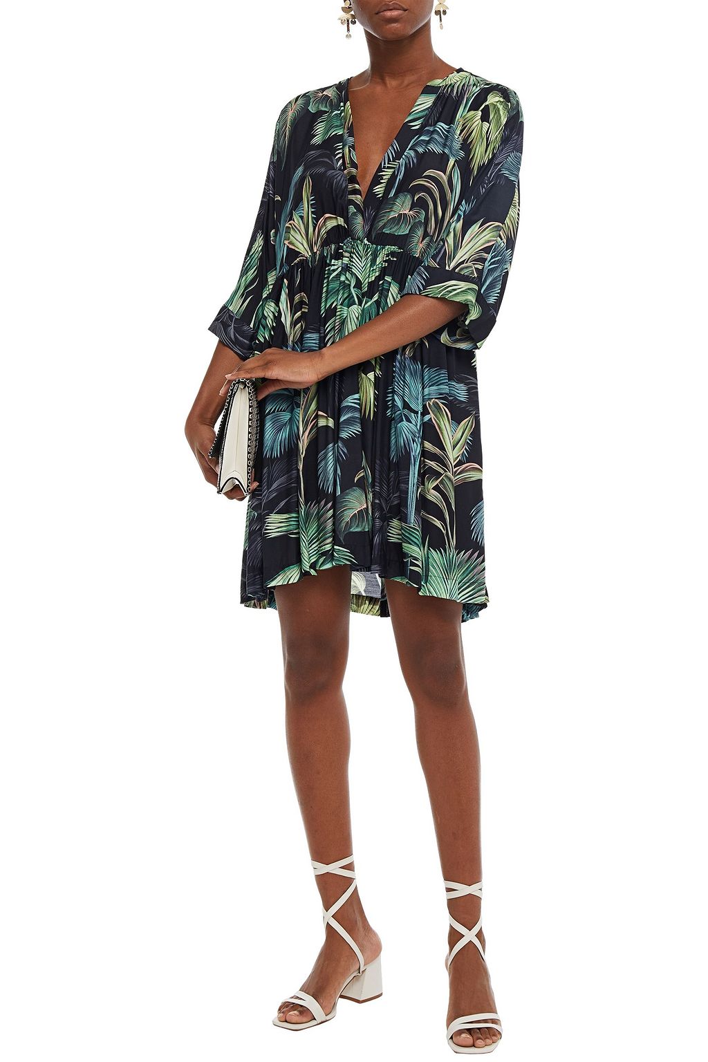 JETS AUSTRALIA BY JESSIKA ALLEN Evoke gathered printed voile mini dress