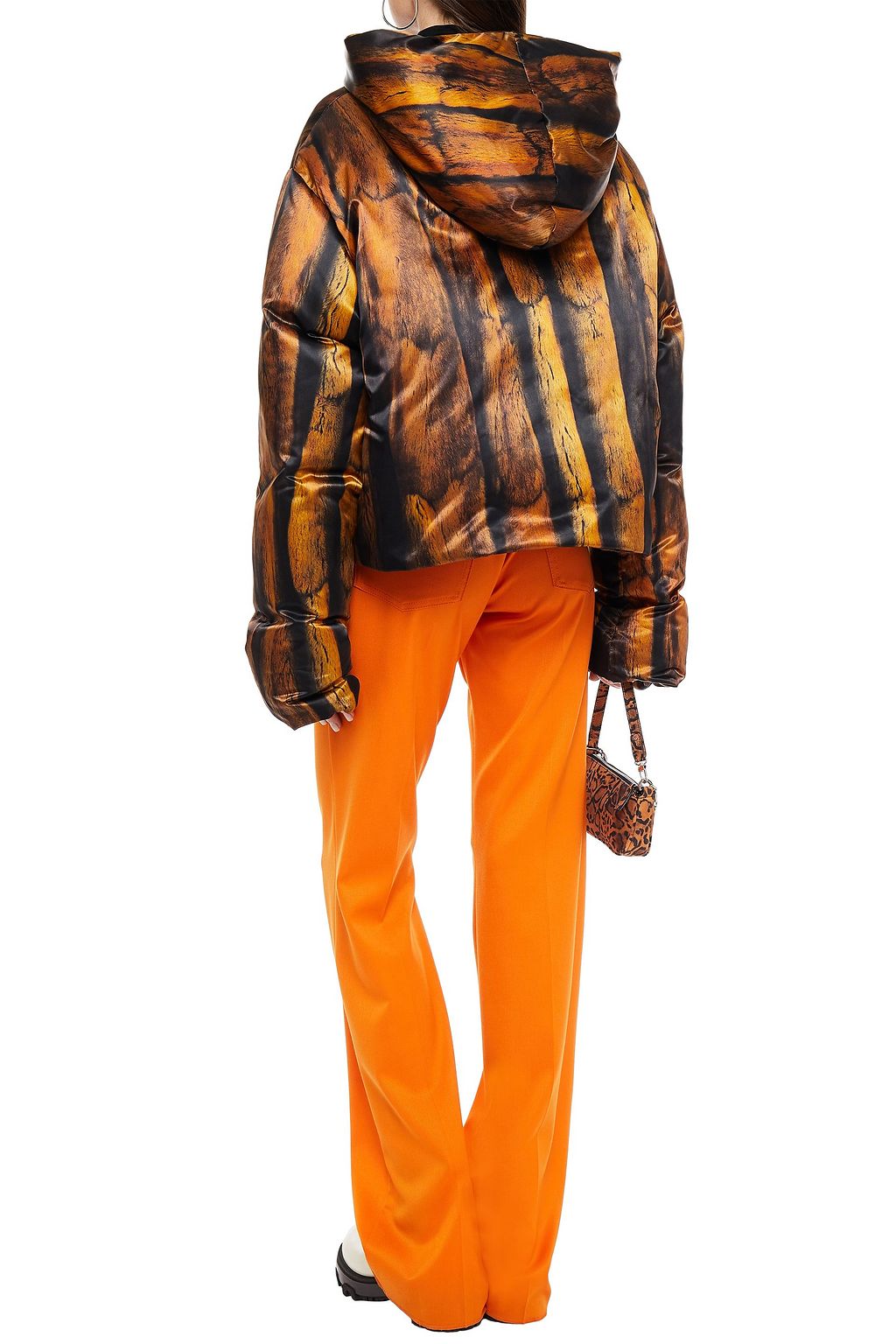 MM6 MAISON MARGIELA Oversized printed satin hooded down jacket