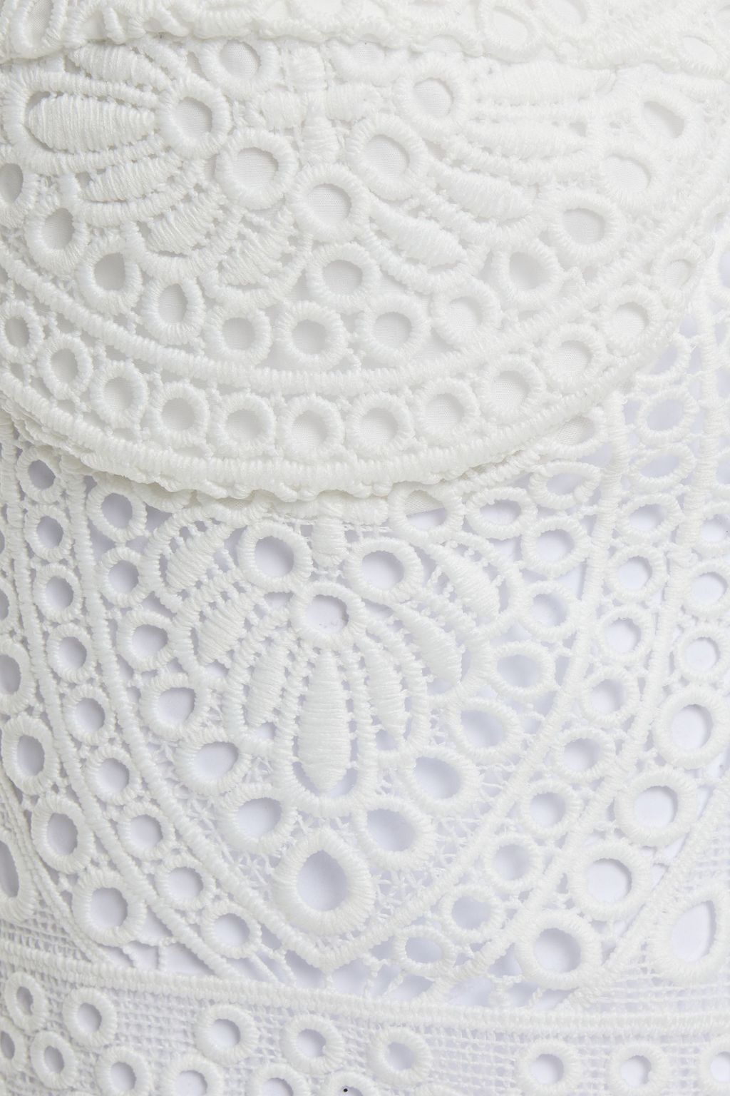 CHARO RUIZ IBIZA Shirred crocheted lace bra top