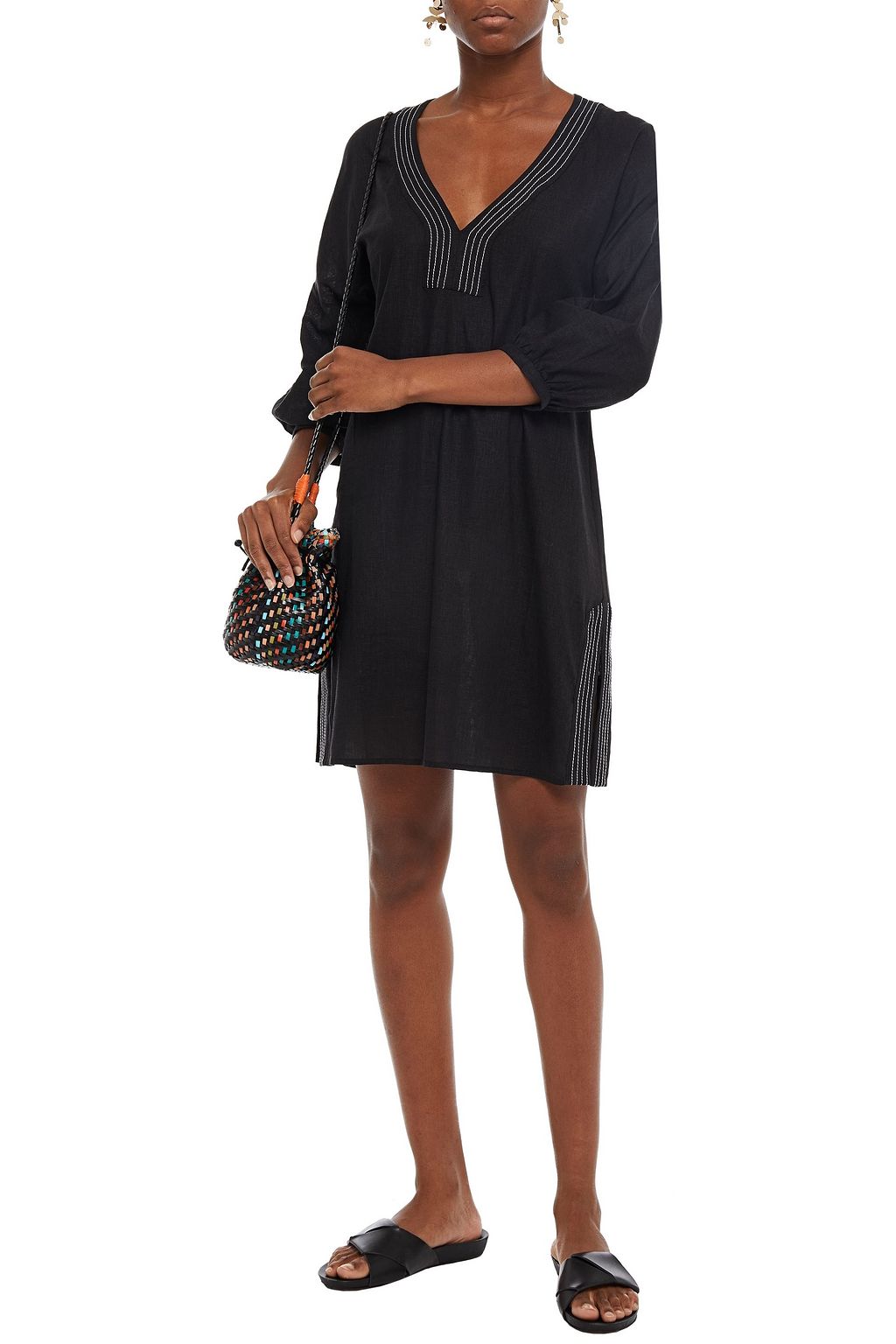 JETS AUSTRALIA BY JESSIKA ALLEN Linen-blend mini dress