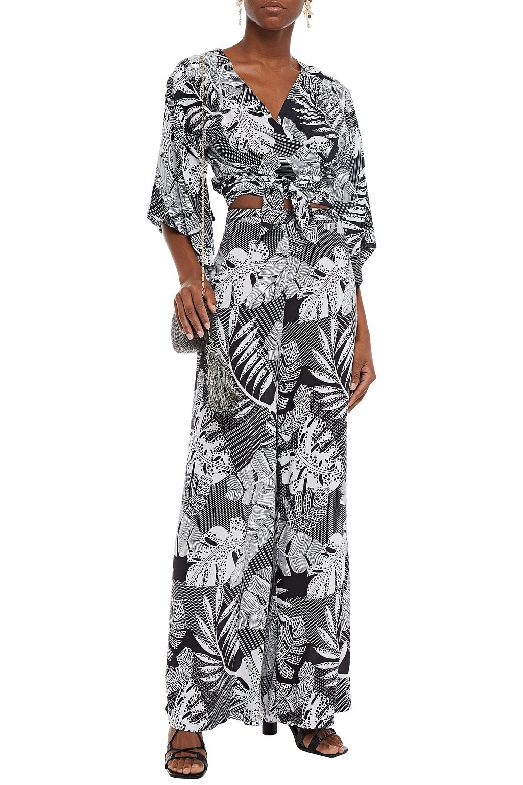 JETS AUSTRALIA BY JESSIKA ALLEN Printed woven wide-leg pants