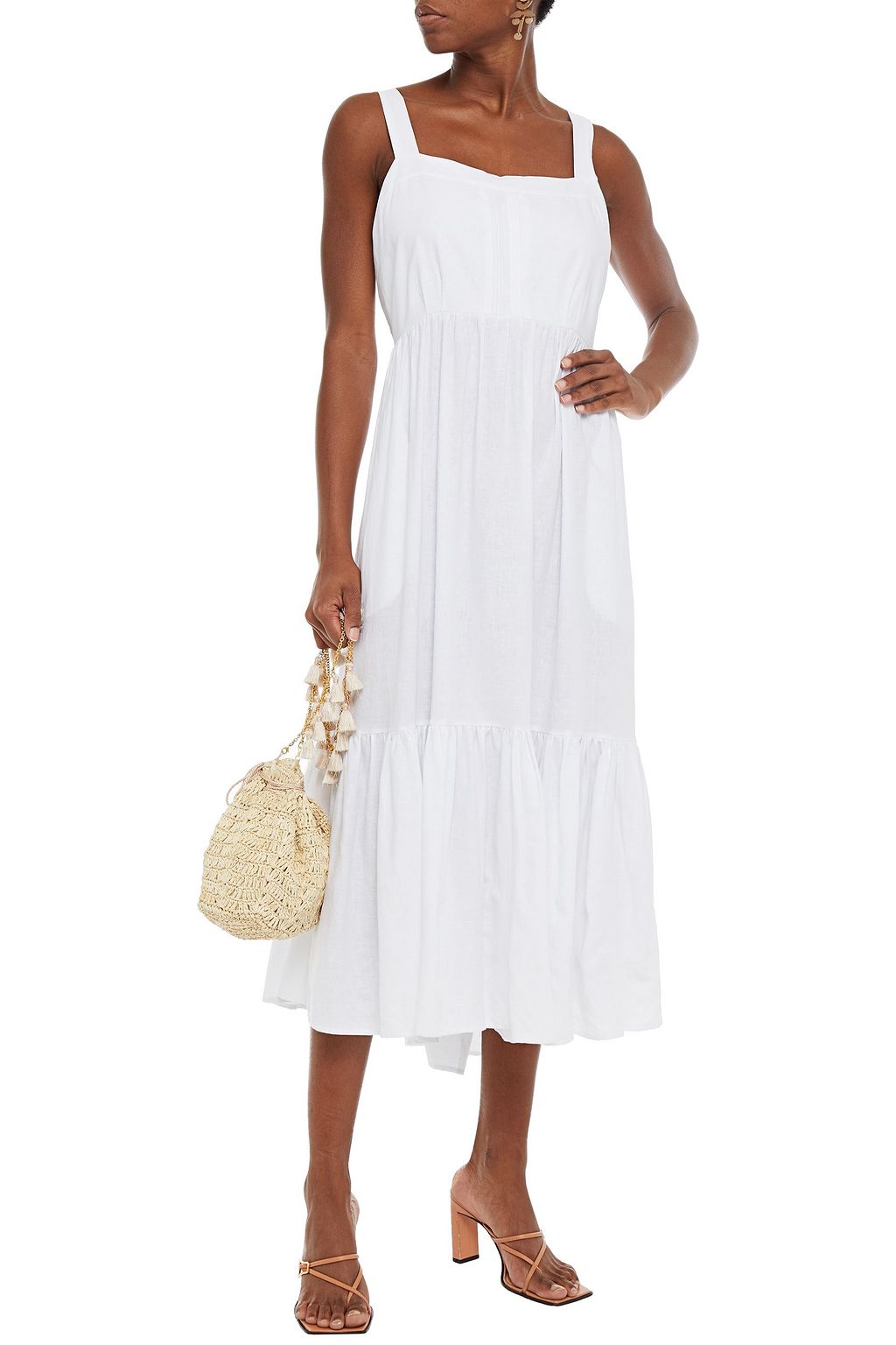 JETS AUSTRALIA BY JESSIKA ALLEN Cutout linen-blend gauze midi dress