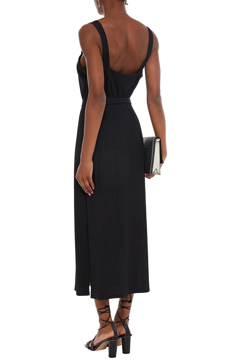 JETS AUSTRALIA BY JESSIKA ALLEN Belted ribbed jersey midi dress