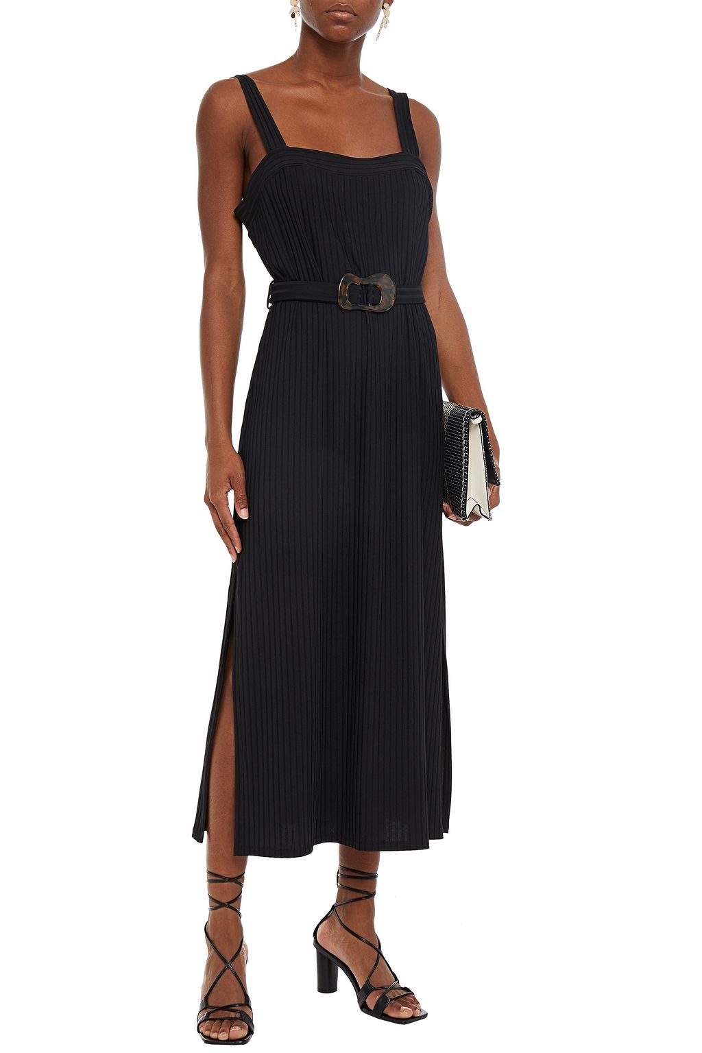 JETS AUSTRALIA BY JESSIKA ALLEN Belted ribbed jersey midi dress