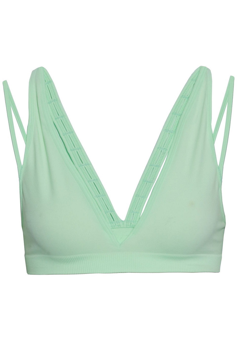 helmut lang - neon stretch-jersey bra top - green - xs/s