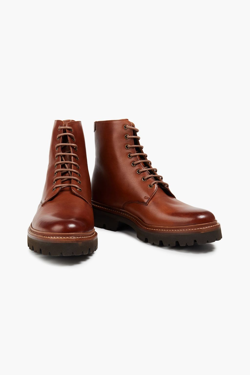 GRENSON Burnished-leather boots