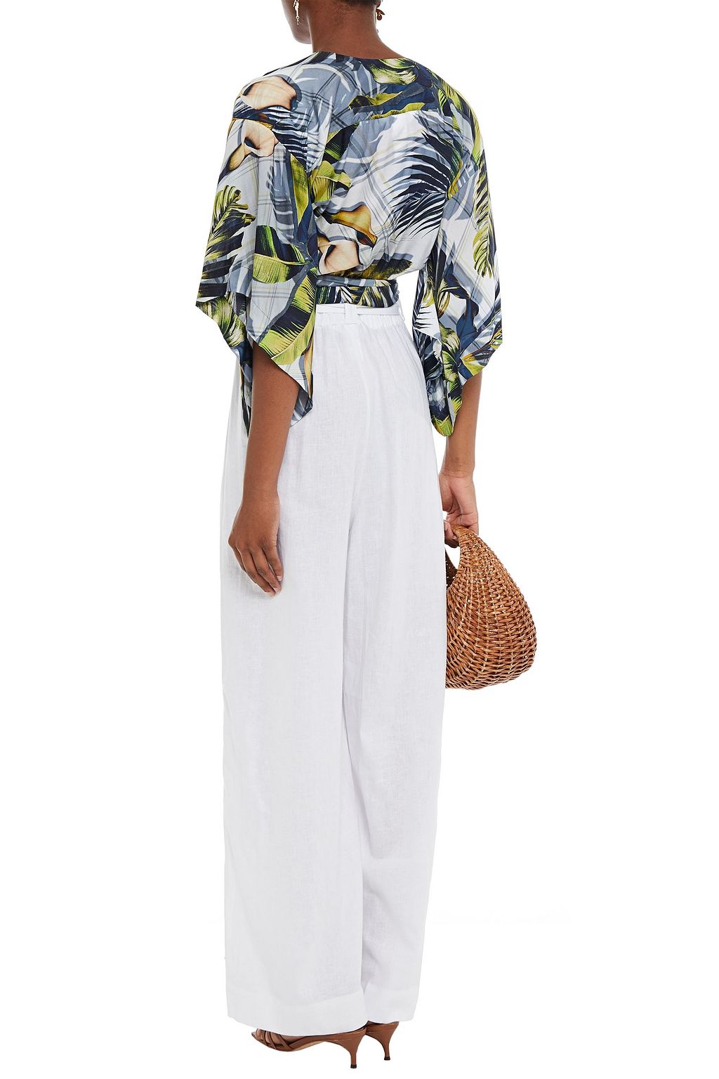 JETS AUSTRALIA BY JESSIKA ALLEN Printed woven wrap top