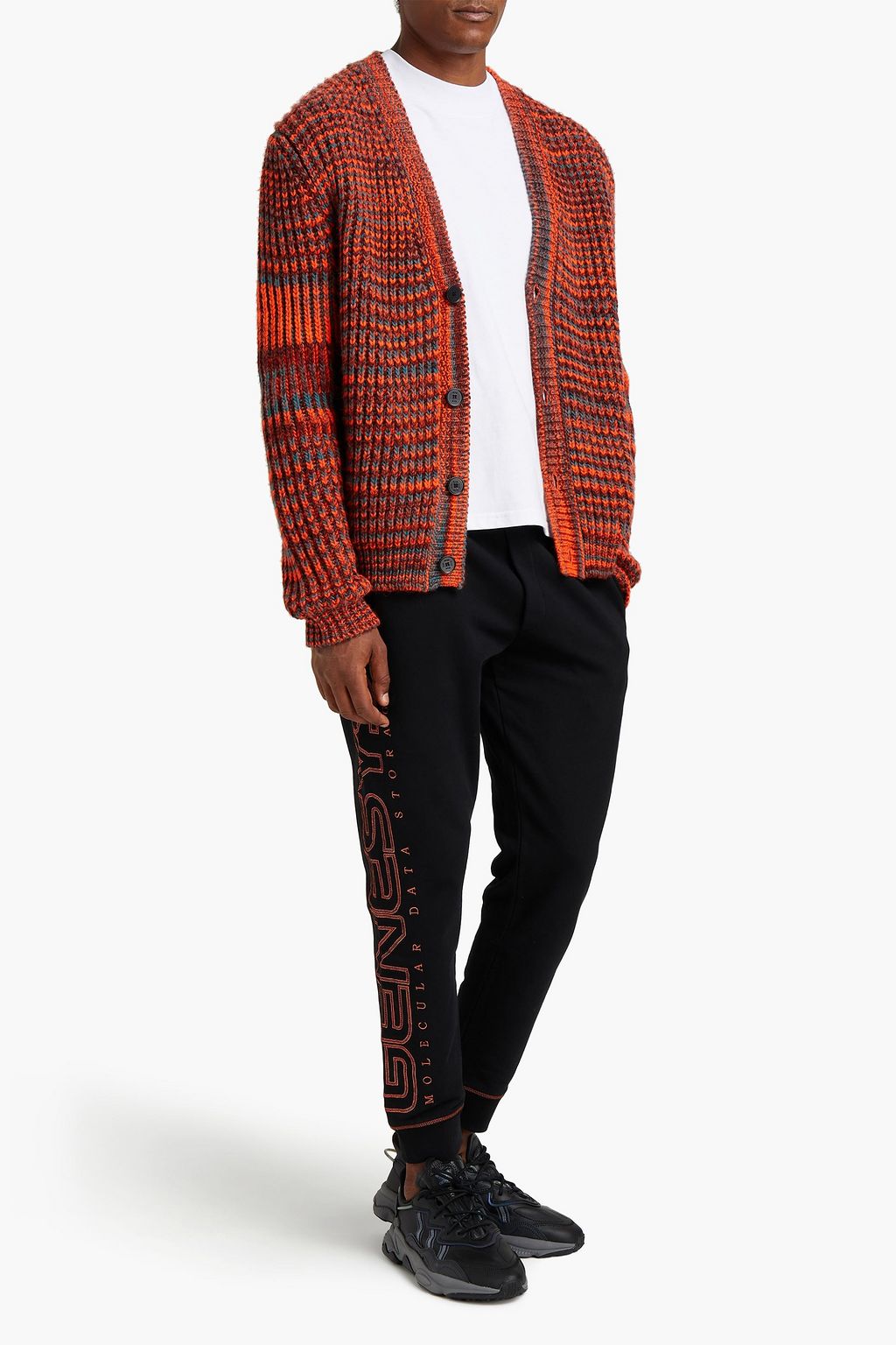 MCQ ALEXANDER MCQUEEN Appliquéd French cotton-terry track pants