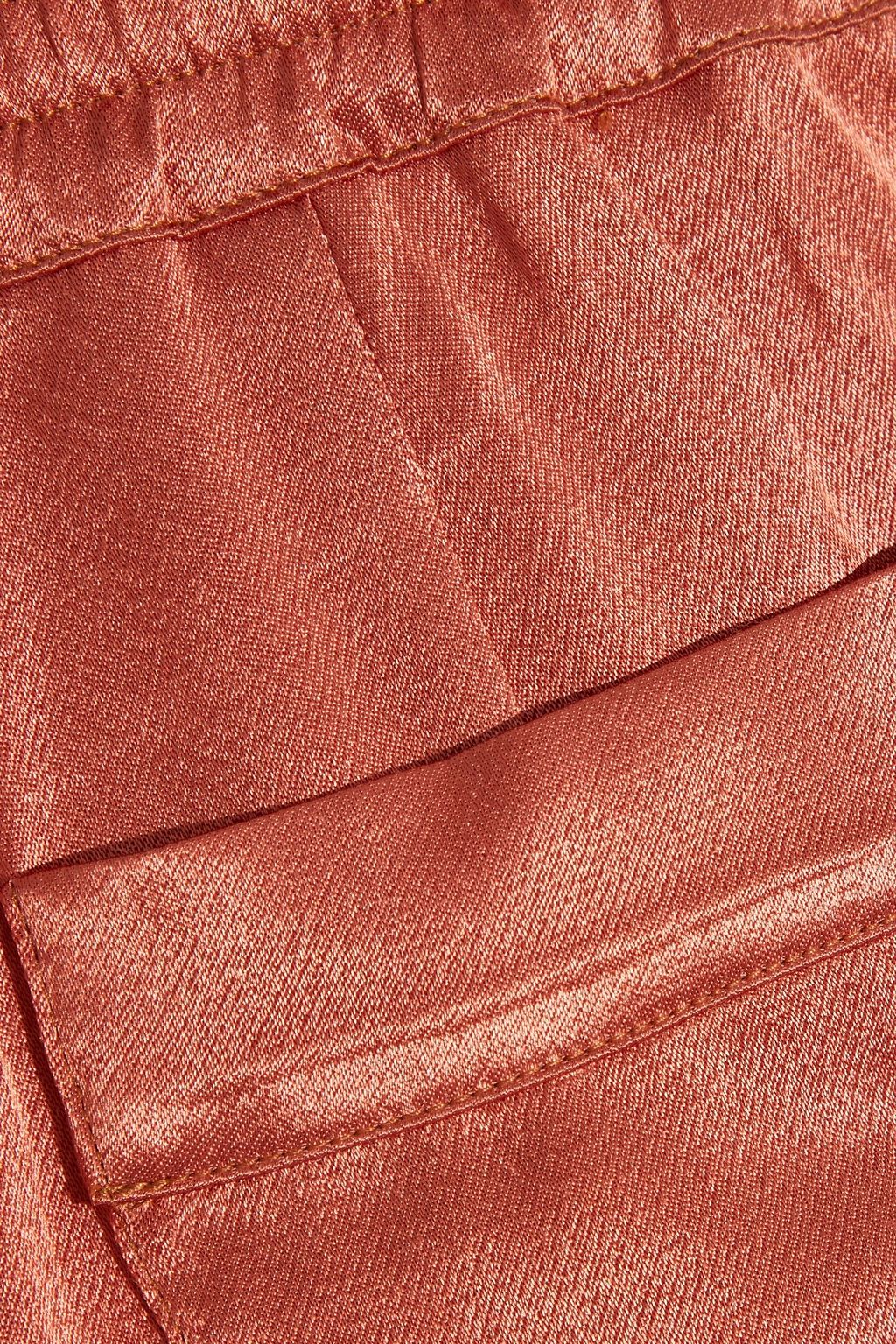 ASCENO Antibes cropped bamboo-satin straight-leg pants