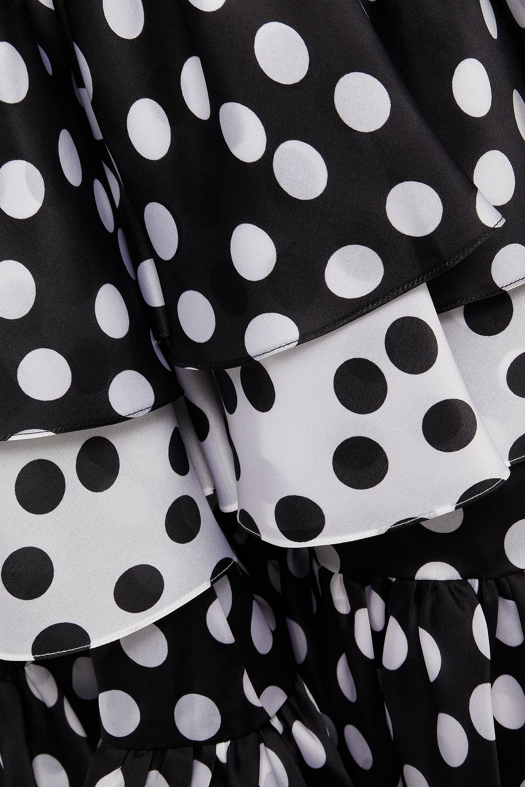 CAROLINA HERRERA Tiered polka-dot silk-organza gown