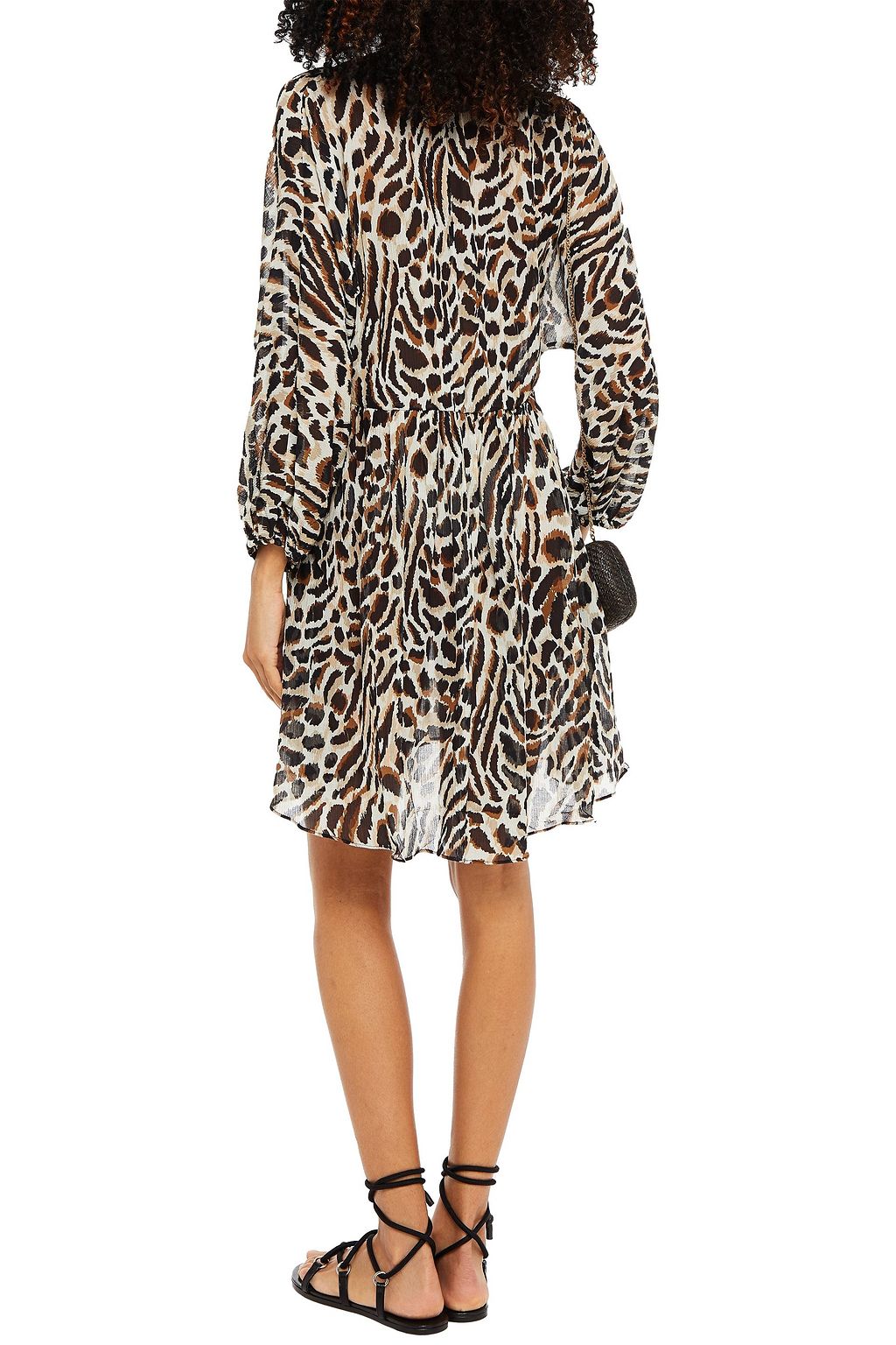 JETS AUSTRALIA BY JESSIKA ALLEN Prowess leopard-print cotton and silk-blend mini dress