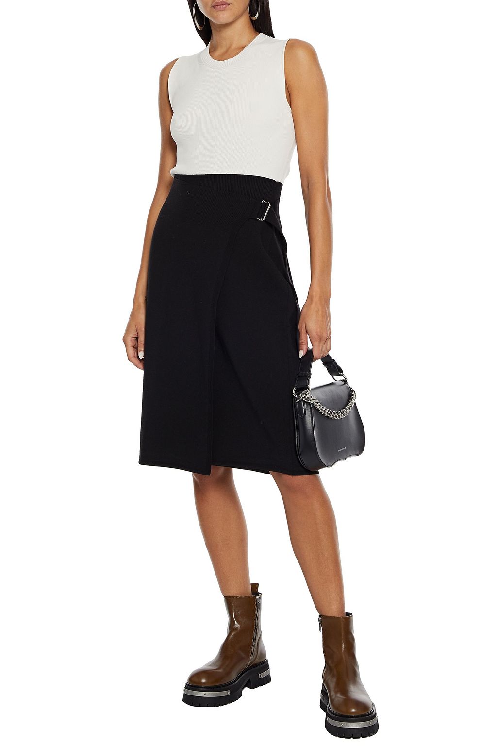 HELMUT LANG Cutout ribbed-knit tank