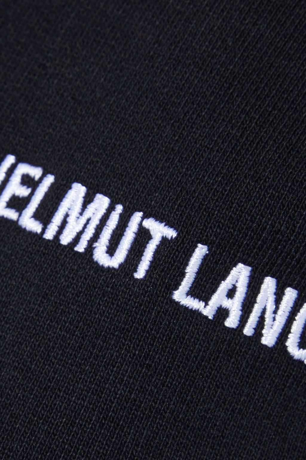 HELMUT LANG Embroidered French cotton-terry hoodie