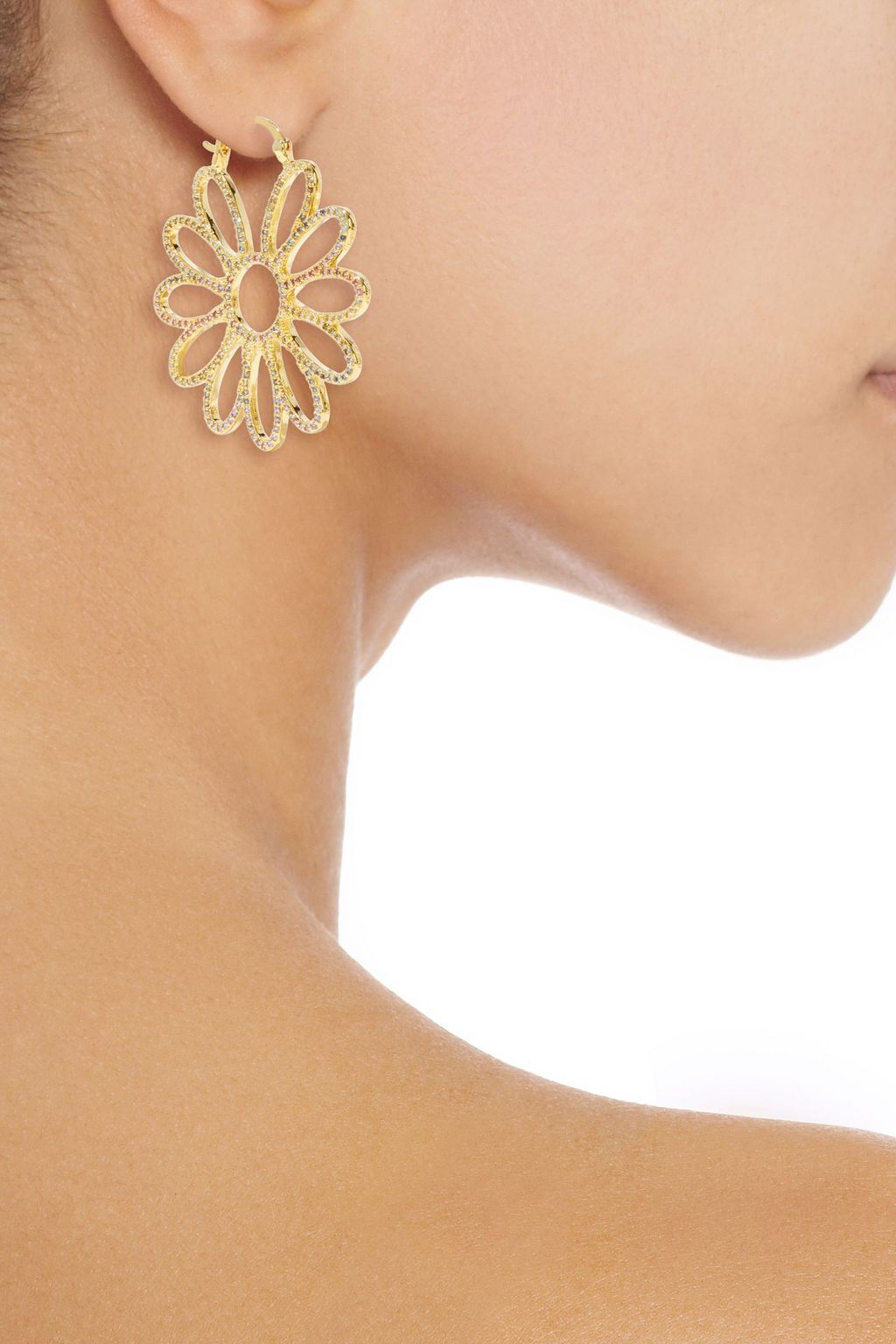 NOIR JEWELRY Gold-tone crystal earrings