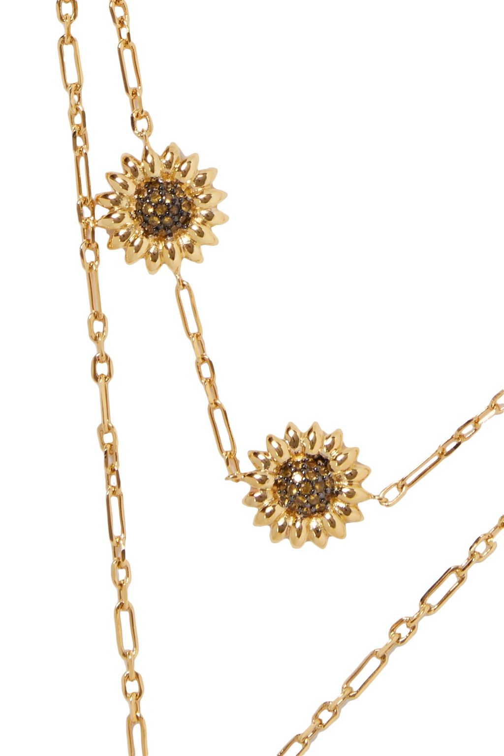NOIR JEWELRY Gold-tone crystal necklace