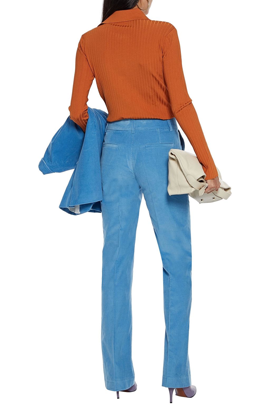 VICTORIA BECKHAM Cotton-corduroy straight-leg pants