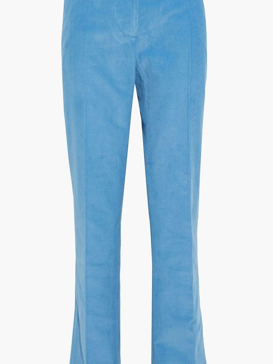 cotton-corduroy straight-leg pants