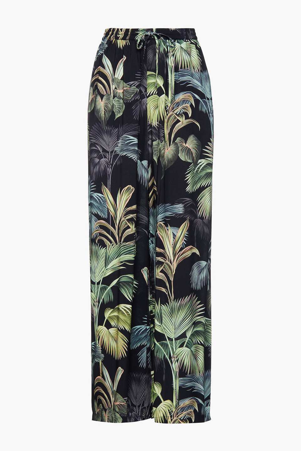 Jets Australia By Jessika Allen Woman Printed Woven Wide-leg Pants Black Size XS