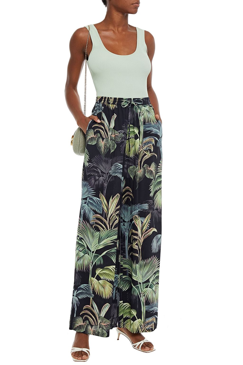 JETS AUSTRALIA BY JESSIKA ALLEN Printed woven wide-leg pants