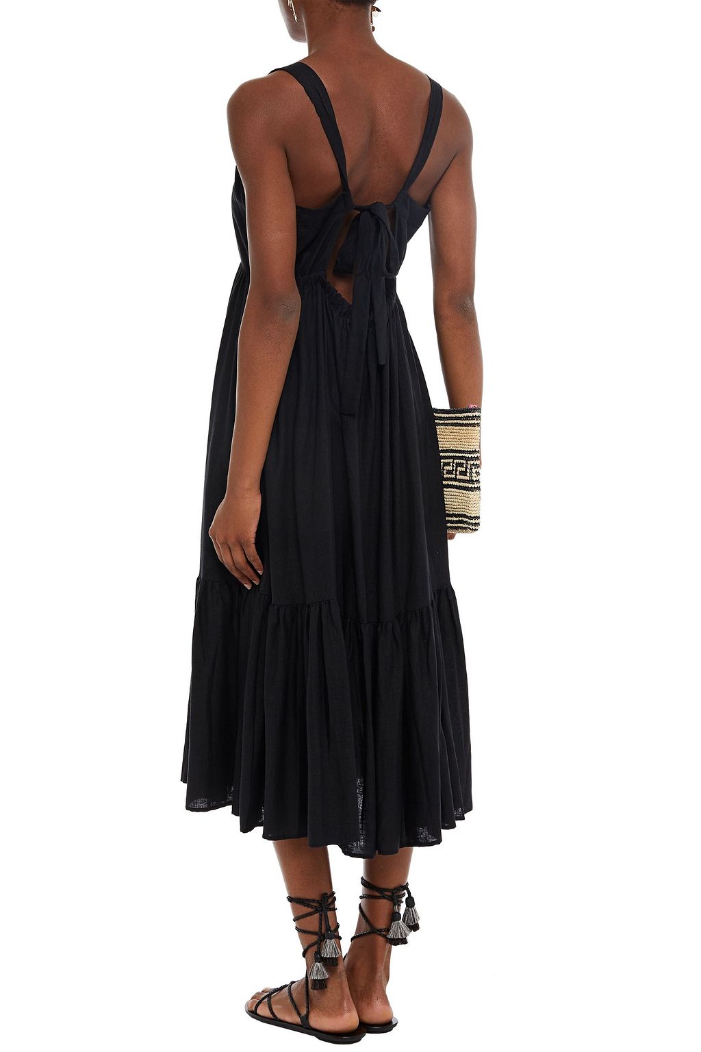 JETS AUSTRALIA BY JESSIKA ALLEN Cutout linen-blend gauze midi dress