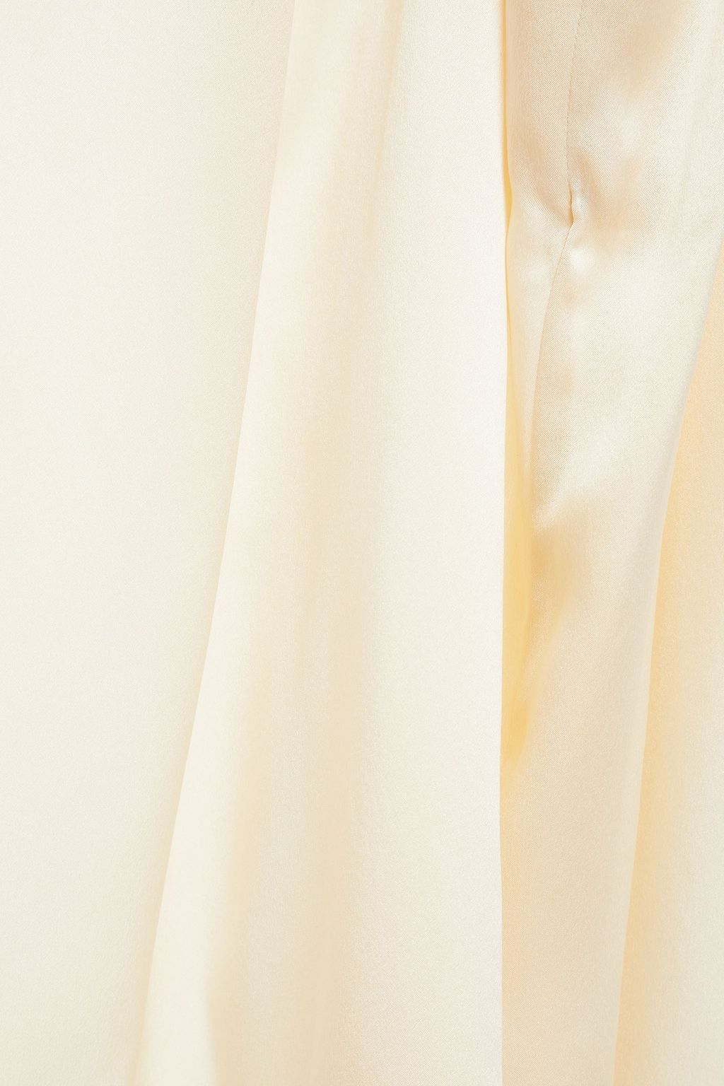 NICHOLAS Split-back pleated silk-satin camisole
