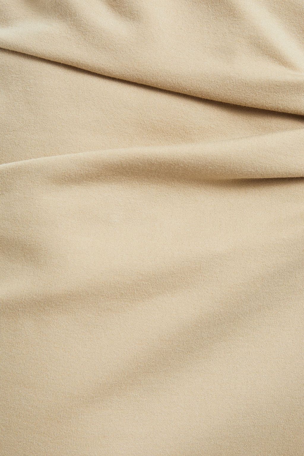 NICHOLAS Gathered ring-embellished jersey midi skirt