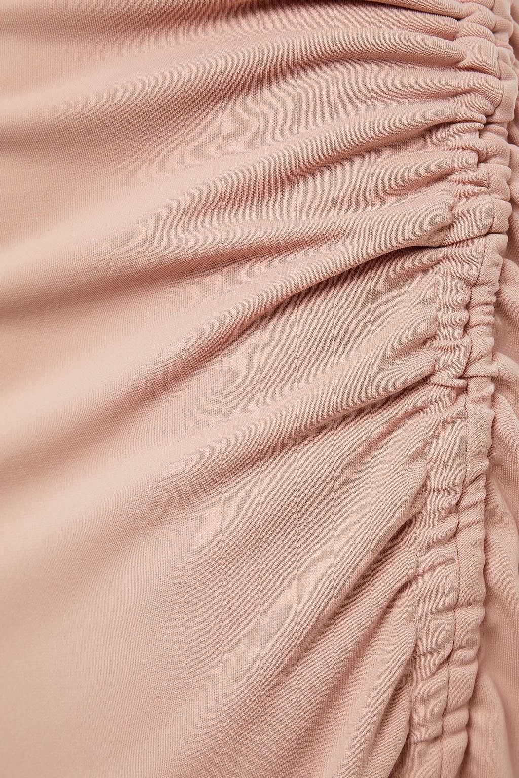 NICHOLAS Ruched stretch-crepe midi skirt