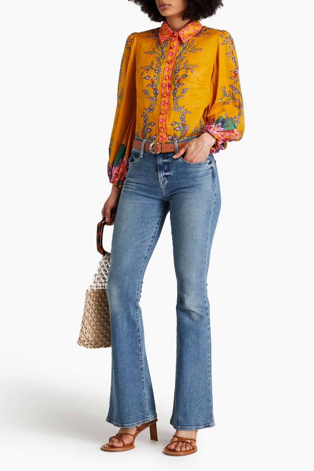 ZIMMERMANN Printed ramie shirt
