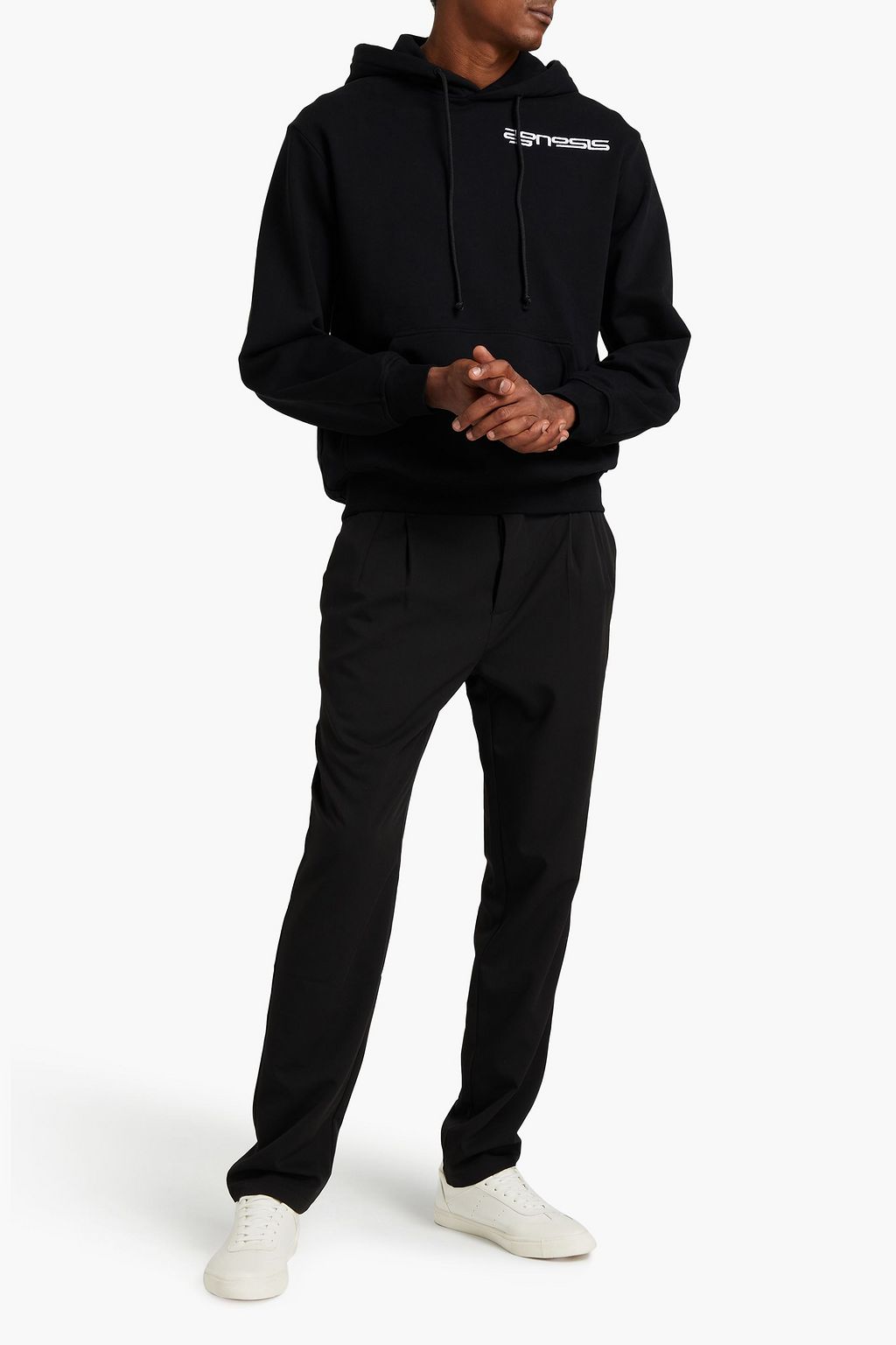 MCQ ALEXANDER MCQUEEN Embroidered printed French cotton-terry hoodie