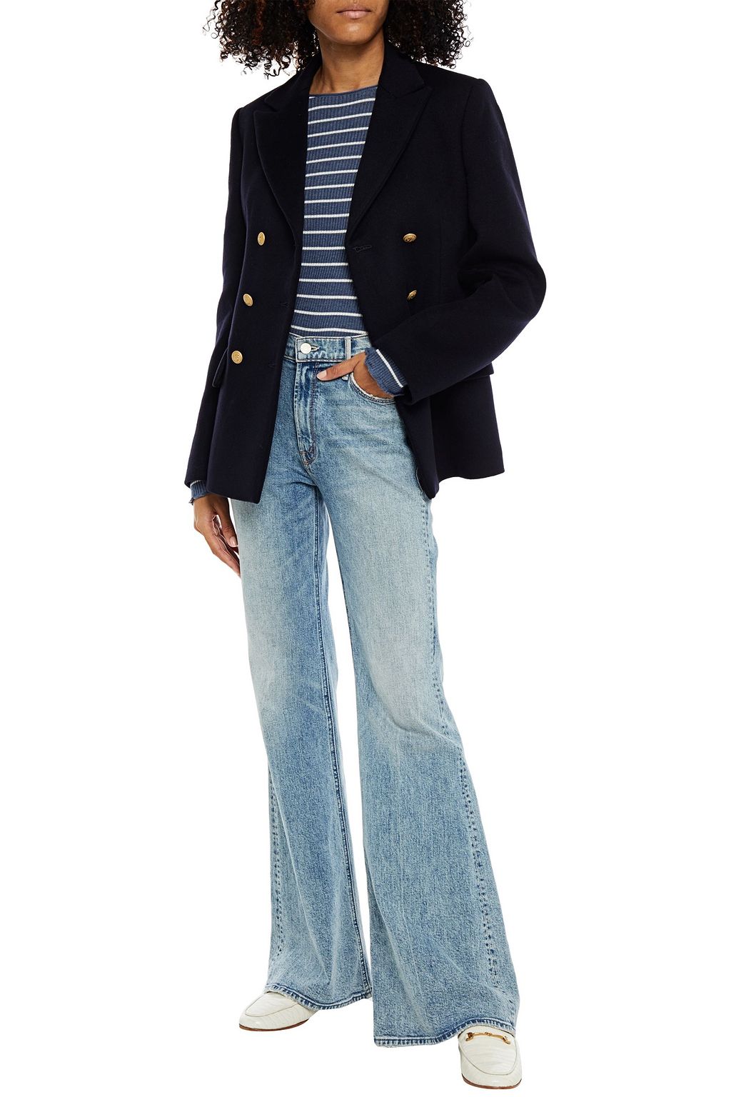 VICTORIA BECKHAM Double-breasted wool and cashmere-blend felt coat