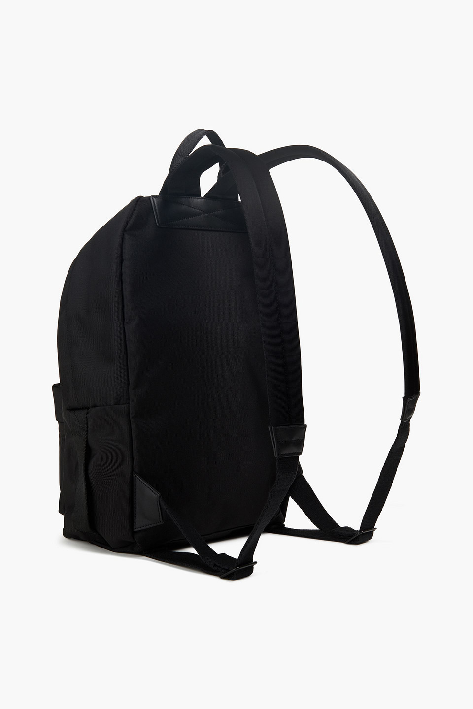 Mcq By Alexander Mcqueen Mcq Alexander Mcqueen Man Leather-trimmed Appliquéd Printed Canvas Backpack In Black