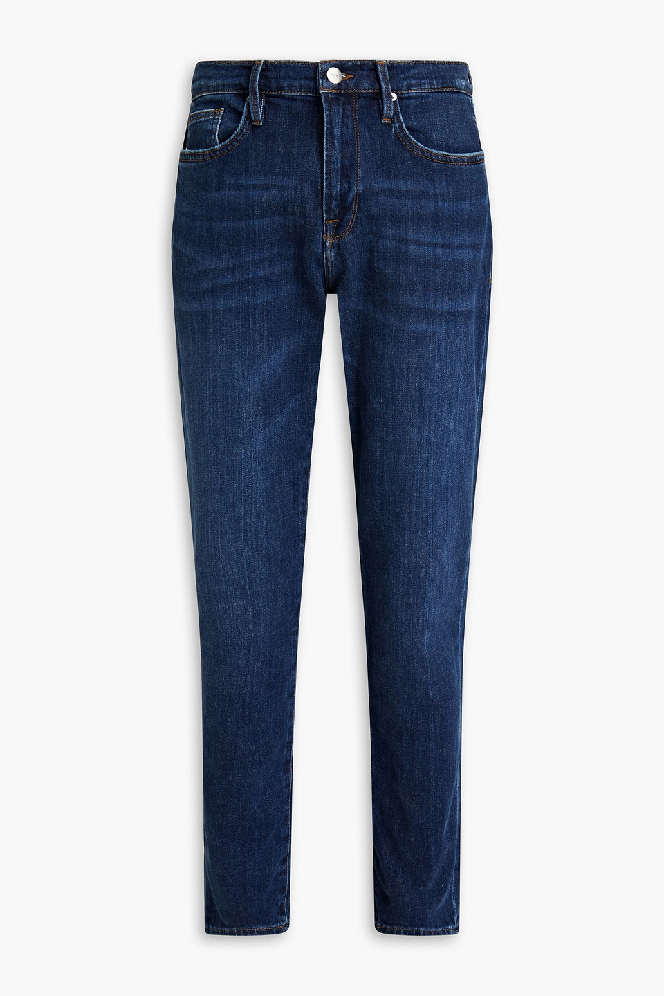 FRAME - L'Homme tapered distressed denim jeans - Blue - 33