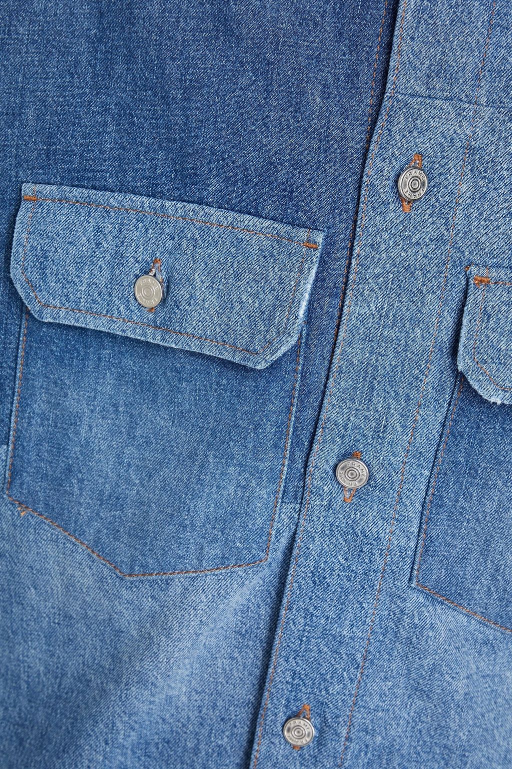 FRAME Paneled denim shirt