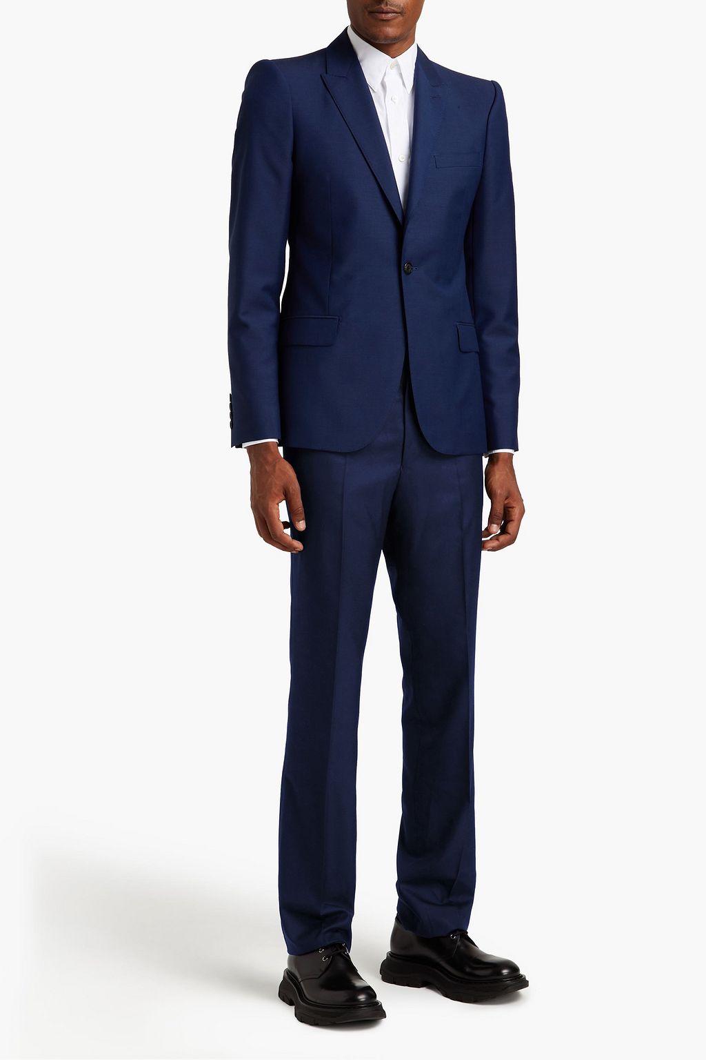 MCQUEEN Slim-fit wool and mohair-blend blazer