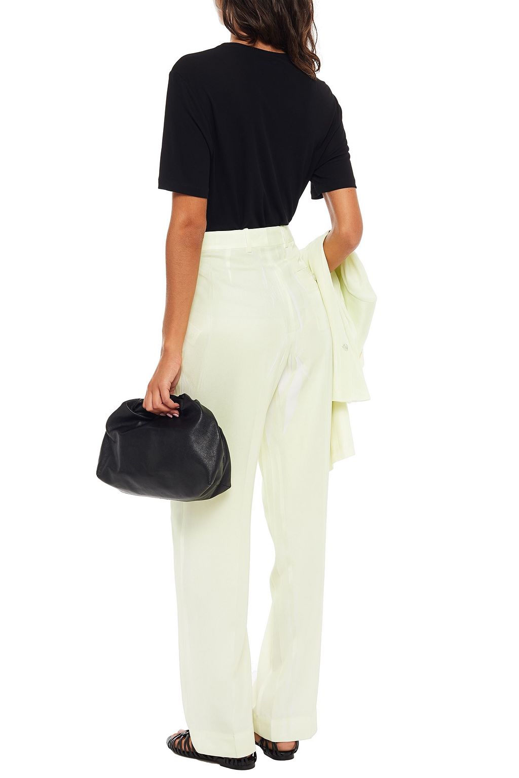 3.1 PHILLIP LIM بنطلون بأرجل مستقيمة من تويل الساتان