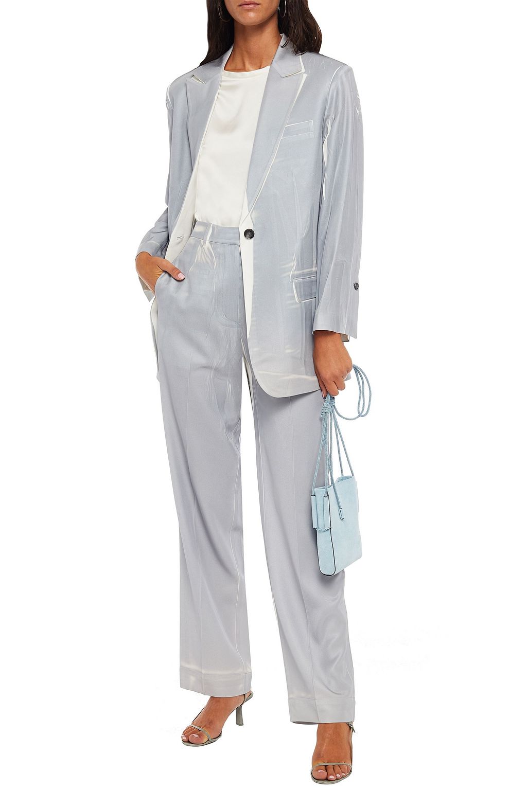 3.1 PHILLIP LIM Bleached satin-twill blazer