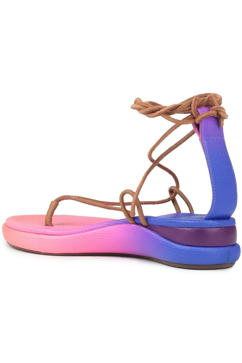 CHLOÉ Sandalen aus Leder mit Schlangeneffekt und Farbverlauf